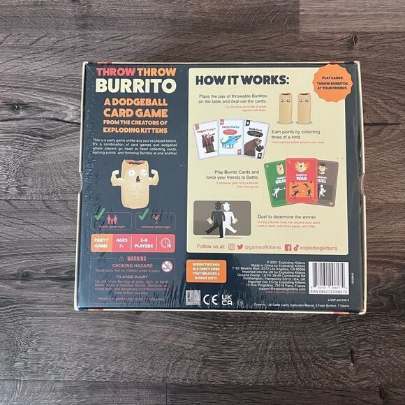 Throw Throw Burrito by Exploding Kittens - A Dodgeball Card Game - Picture 2 of 2